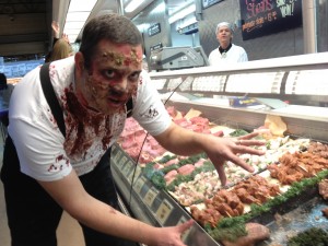 Zombies invade Central Market meat department